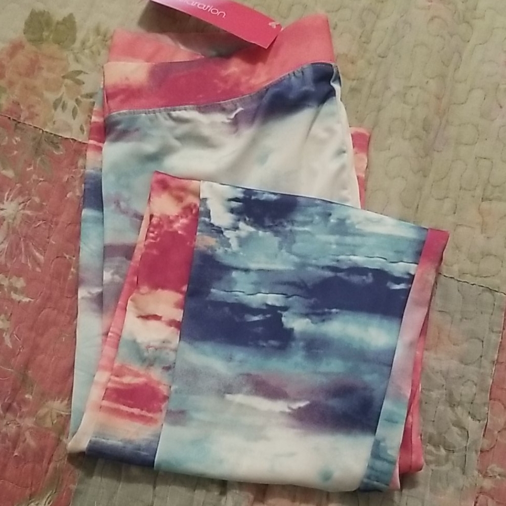 Watercolor wash Leggings XL